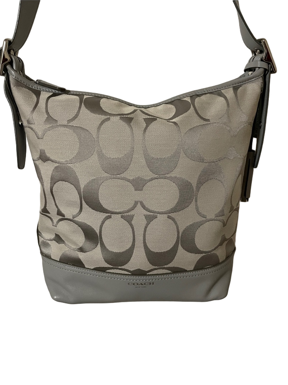 Nwots Coach Legacy Signature Canvas Shoulder Bag in Grey